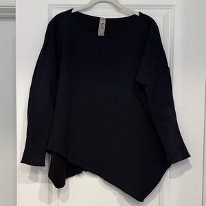 Go Couture Black Asymmetrical Sweatshirt